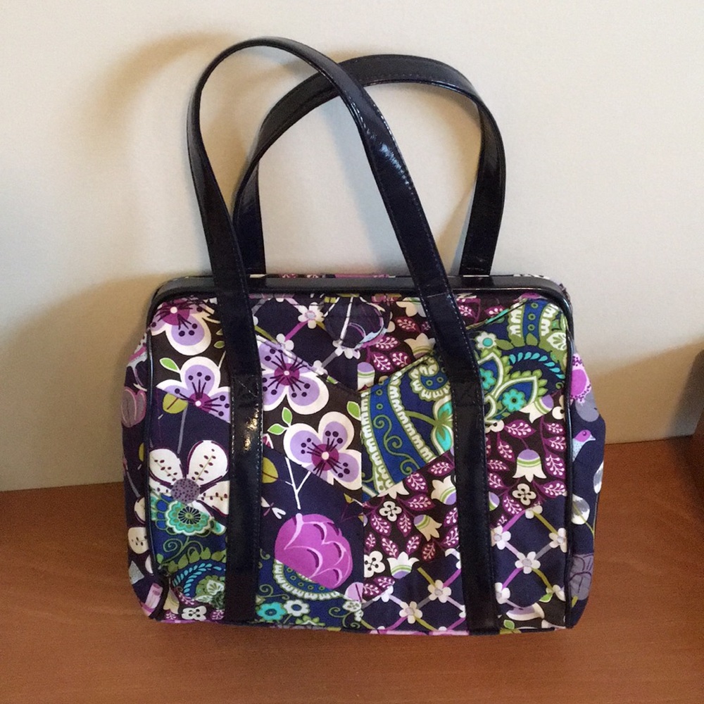 Vera Bradley Frame Satchel in Floral Nightingale